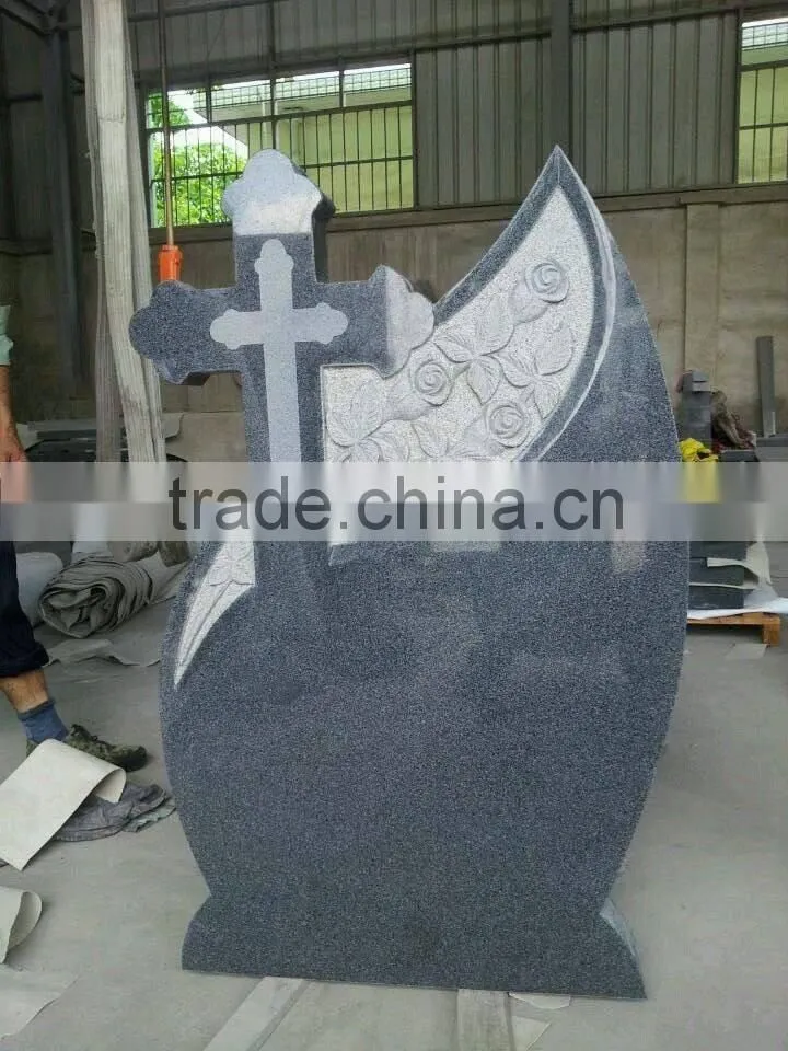 white angel marble headstone tombstone design