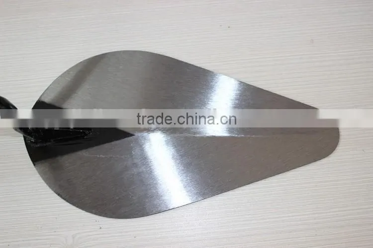 Bricklaying trowel with wooden handle