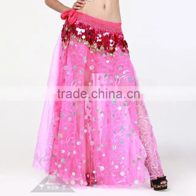 Wuchieal belly dance Bilateral open fork skirt cheap
