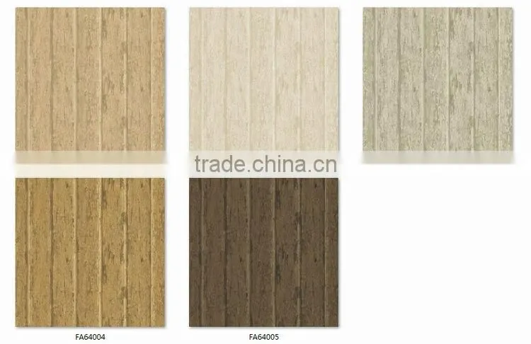 discount printing pvc wallpaper, brown vintage wood wall sticker for children , decoration wall sticker supplier