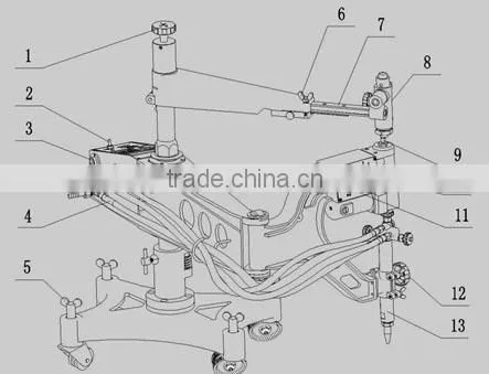 Rail Type Gas Cutter For Profile Gas Cutting Machine