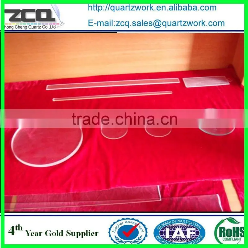 254nm uv filter Thin quartz sheet 75*75*28*2 quartz sheet