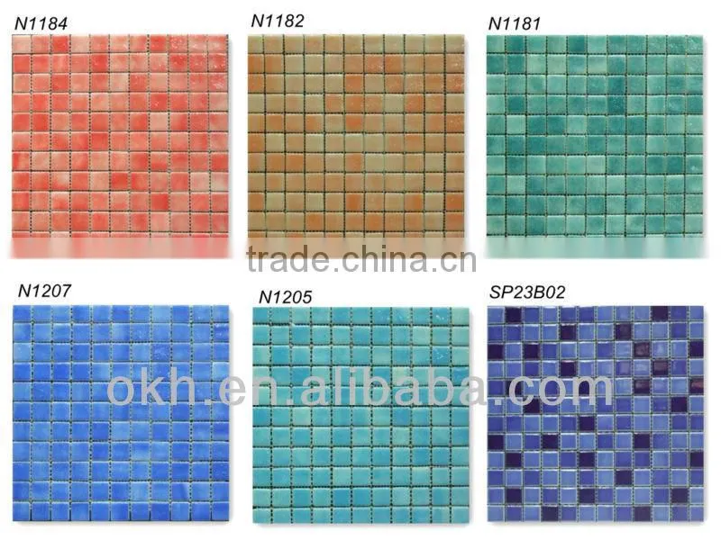 Blue color mosaic tile