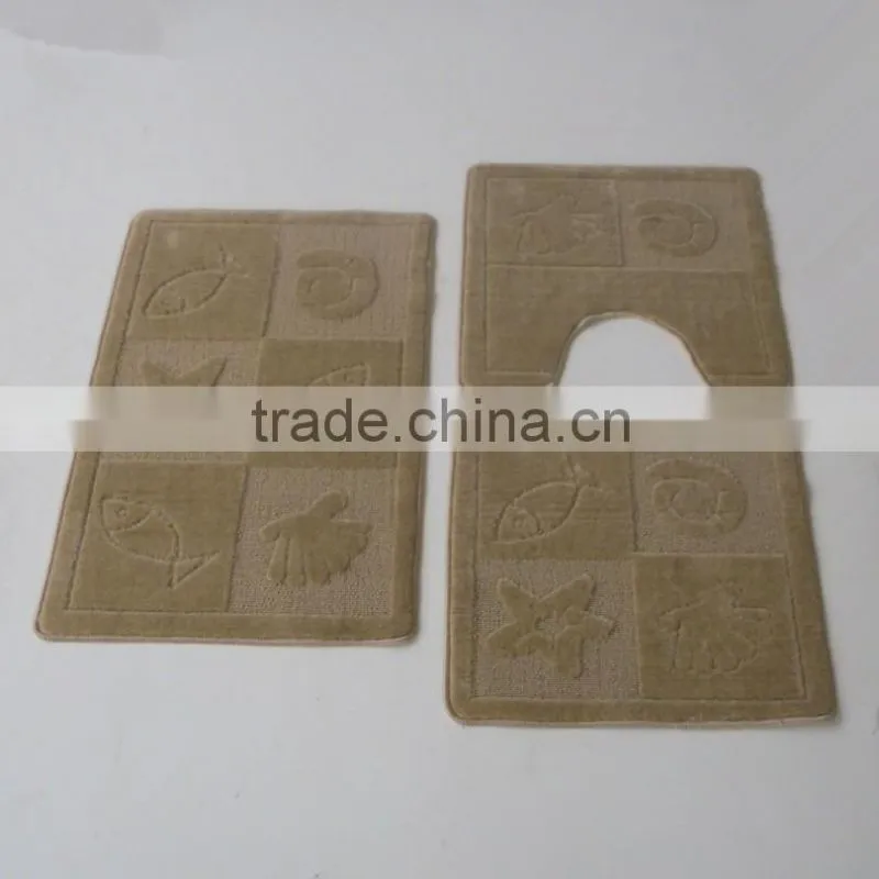 bath mat three pcs sets with TPR base