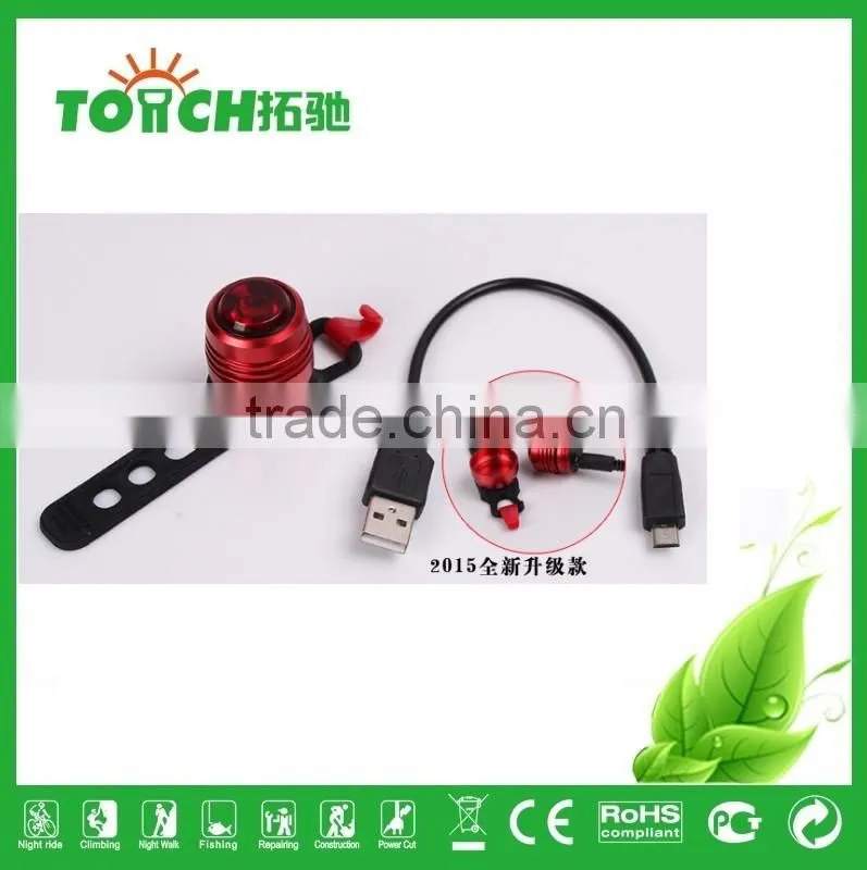 Bicycle Bike Light USB Rechargerable LED Aluminum Rear Front and Tail Bike light