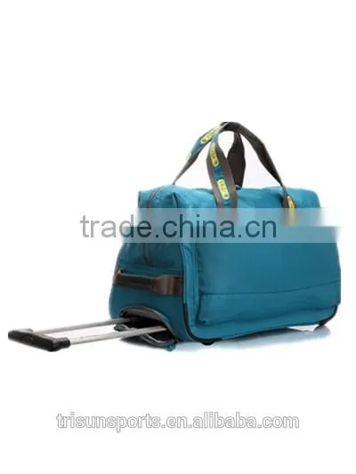 Wholesale high quality polyester duffle trolley bags sale with wheels