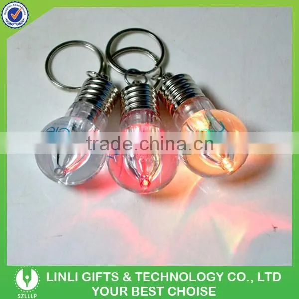 2016 Hot Sales Plastic Led Bulb Shape Key Chain