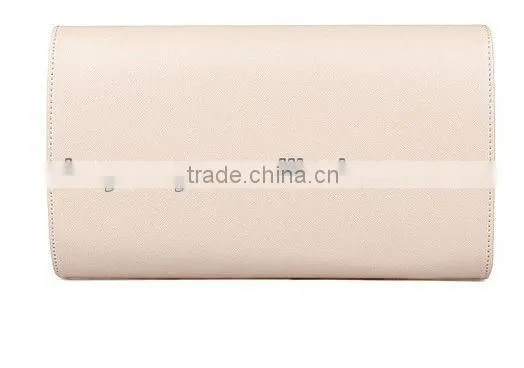 Stylish Blue Brand Plain PU Leather Envelope Clutch