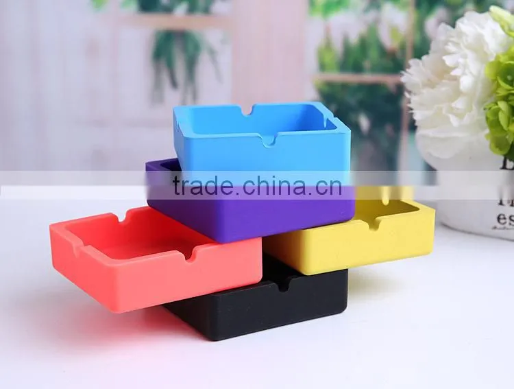 eco-friendly round and square silicone ashtray