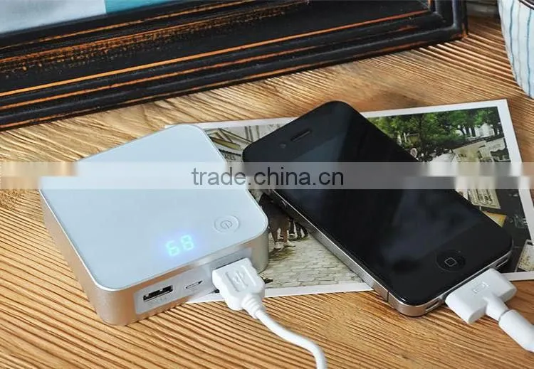 High end promotion gift powerbank usb charger with 40 pages auto sliding LED advertising poster, custom logo available