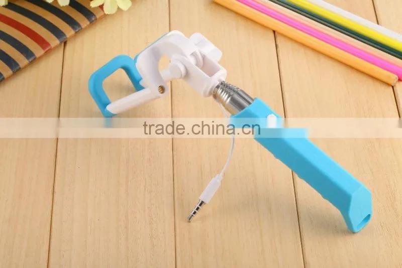 Whole Sale Mini Portable Colourful Rainbow Selfie Stick