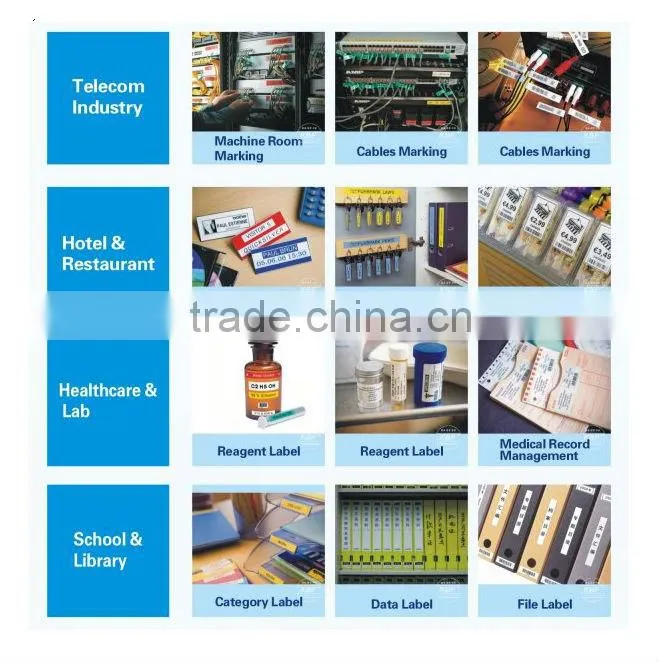Compatible Espon/Kingjim tape cartridge for label printer LC-3LWV white on blue 9mm SD9BW