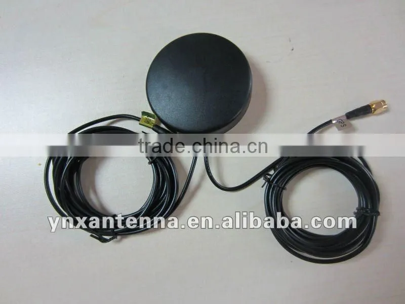 Combine auto gsm/gps antenna for car RG 174 cable 3M sma connector