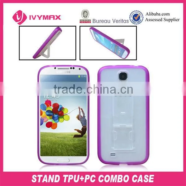 for samsung galaxy s4 i9500 tpu+pc kickstand case