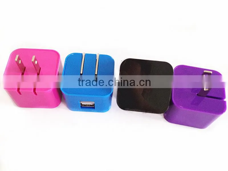 OEM/ODM service 5V 3.1A US folding plug dual usb wall charger flat home wall charger for Samsung HTC