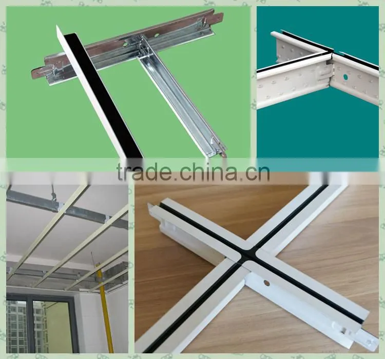 T bar suspended ceiling T grid / galvanized steel drywall furring channel with low price
