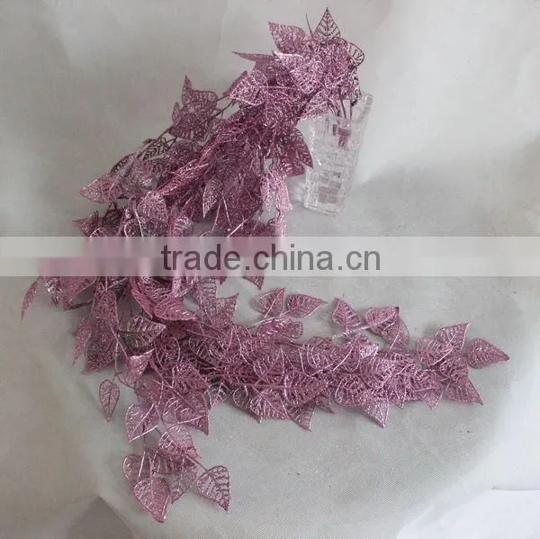 christmas decorative 2013, glitter pink vine hanging decorations