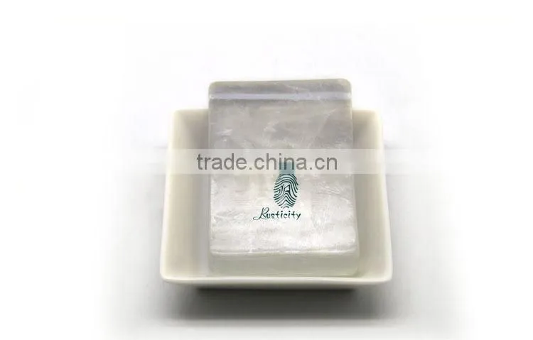 Bath gift set with glass cup wax with scents candles