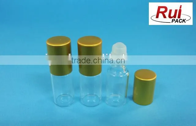 10ml glass roll-on bottle, glass tube-type bottle, glass roll-on bottle with aluminum cap