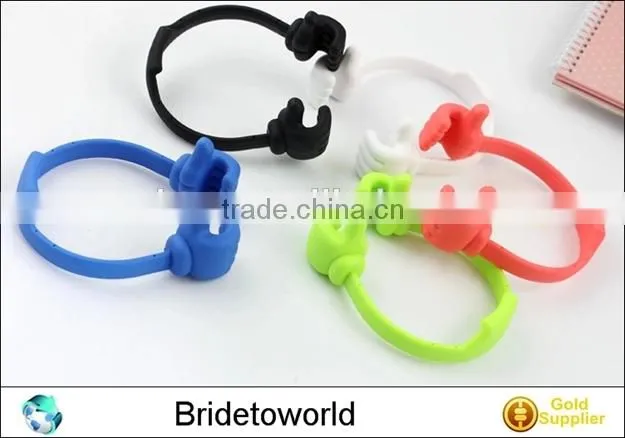 Colorful Plastic Cartoon Hand Hug Style Stand holder for Samsung Mobile Phone Tablets