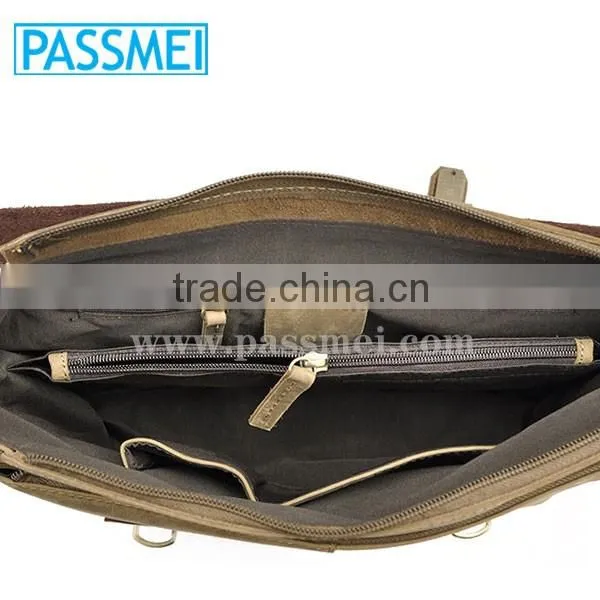 Men Genuine Leather Cowhide Vintage Crossbody Messenger Shoulder Bag