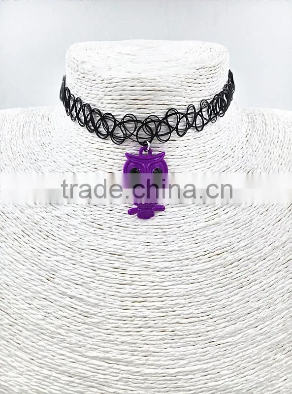 2015 Fashion Hot Sale Plastic Elastic Tattoo Necklace