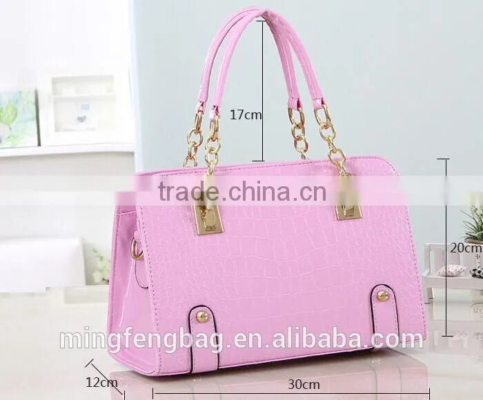 2015 New Fashionable Single Shoulder Cross Strap and Tote PU Woman Bag