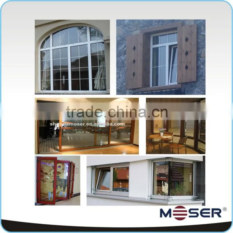 High quality brief wood energy saving window sound proof / window grill design