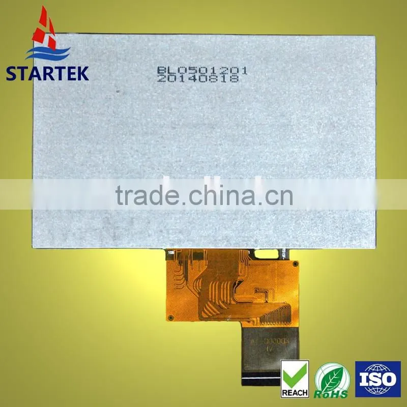 5.0 inch 800*480, ILI5960/ILI6122, 16/18/24 bit RGB interface, high brightness TFT LCD, Stock for sale and never end of supply