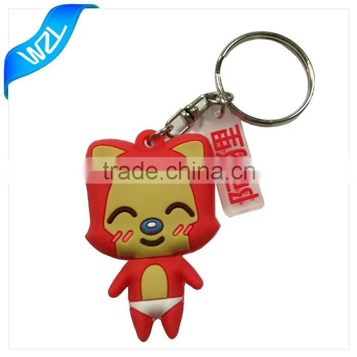 Wholesale Cheapest PVC rubber plastic keychains