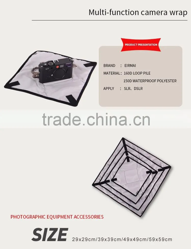 4 size camera protective cloth camera wrap loop pile material also for lens and tablet