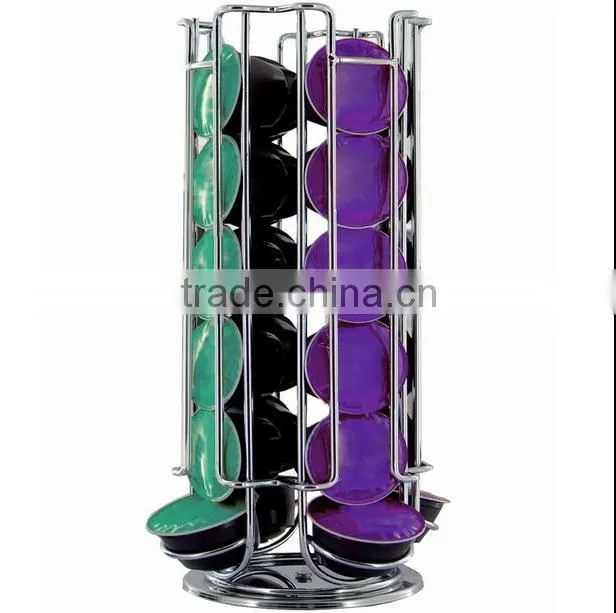Coffee Pod Holder Rotating Revolving Rack Tower Capsule Stand