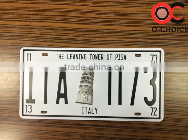 15x31cm Embossed vintage tin signs License plate