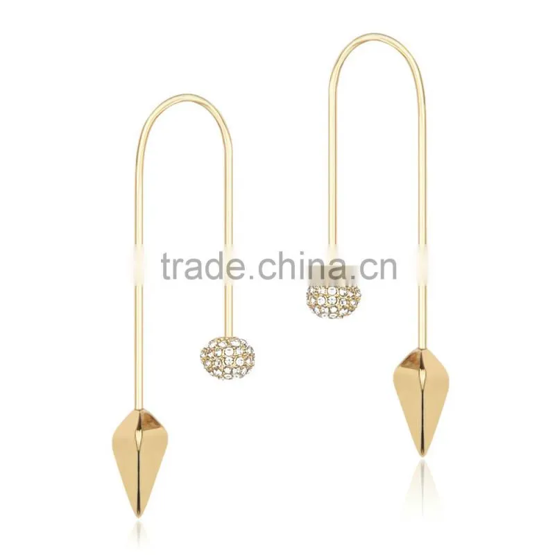 Kingman hanging fashion plain gold earring