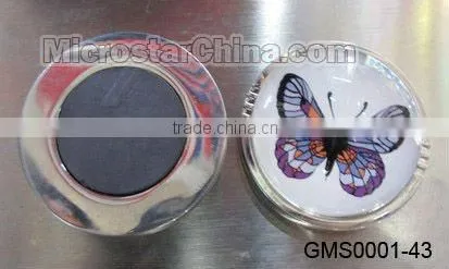 Promotional Cartoon kids crystal glass fridge magnet stickers hot sale