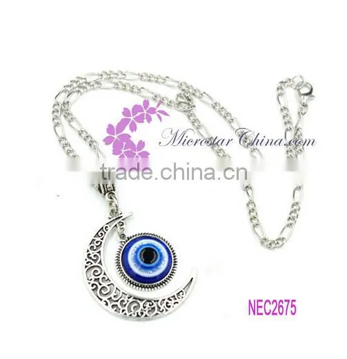 Womens Novelty Emoji Glass Time Gem Pendant Necklace for Friends Gift Idea