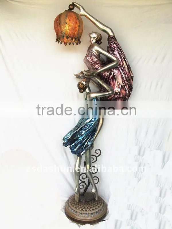 DS0001F two graceful lady dancers modern decorative floor light