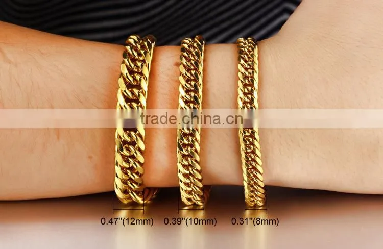 Jaipur Gold Jewellery Designs Plated Gold Stainless Steel Bracelet