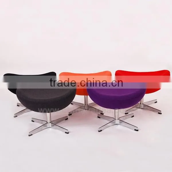 Furniture colorful chair Arne Jacobsen style ottoman egg chair stool