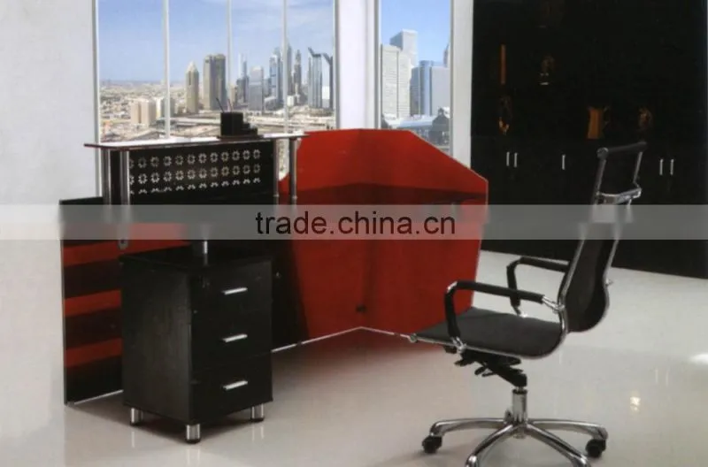 PT-P0401 2016 glass top office modern reception desk for sale