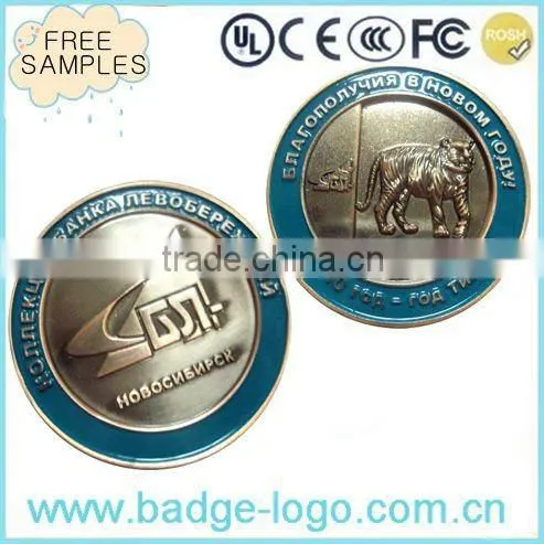 custom die casting 3d zinc alloy coin for sale