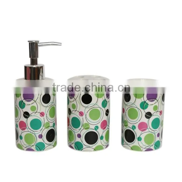 simple toothbrush holder ceramic bathroom set
