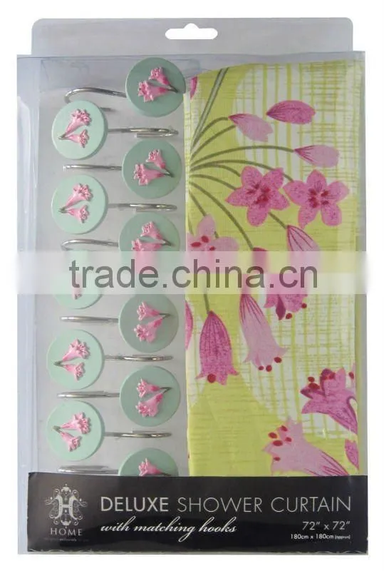 100% polyester bathroom shower curtain ,Christmas shower curtain