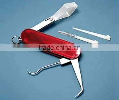 6 function foldable travelling dental pick
