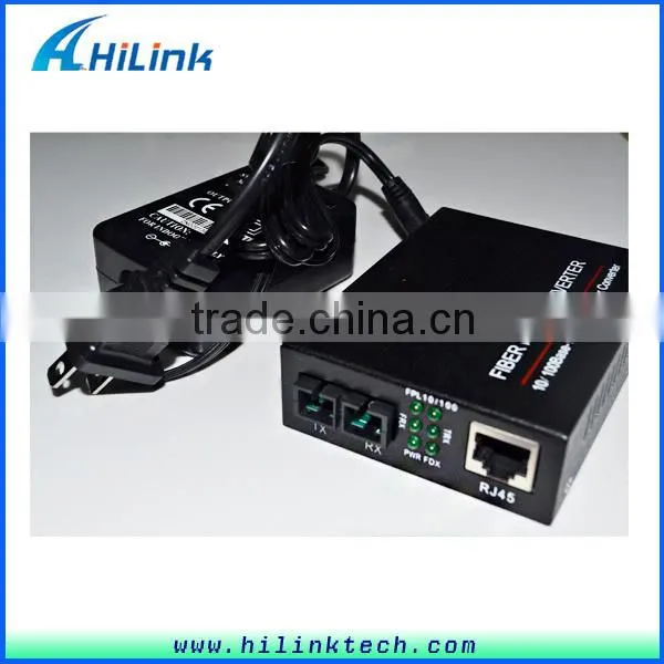 Dual Fiber Media Converter 10/100Base FC Connector