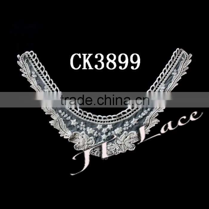 Embroidery cotton neck lace water soluble collar CK3265