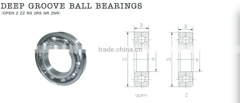 High Quality Deep Groove Ball Bearing 16001, 12*28*7 mm