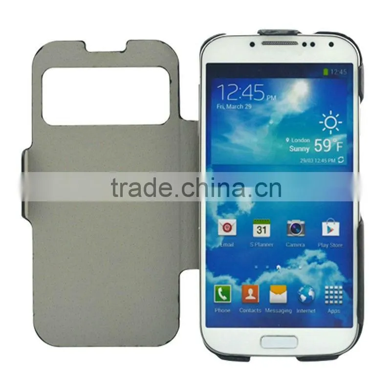 Window view flip cover case for samsung galaxy s4