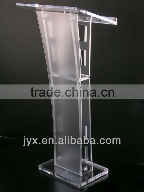 high transparent Z shaped acrylic lectern pulpit