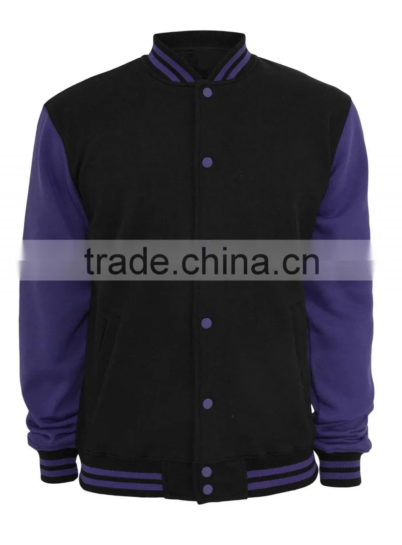Custom manufacturer fashion varsity letterman jacket with hood